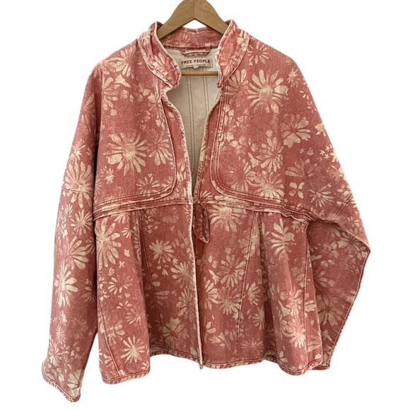 Free People Lua Bed Swing Jacket Apricot Combo Size XL - Picture 5 of 14